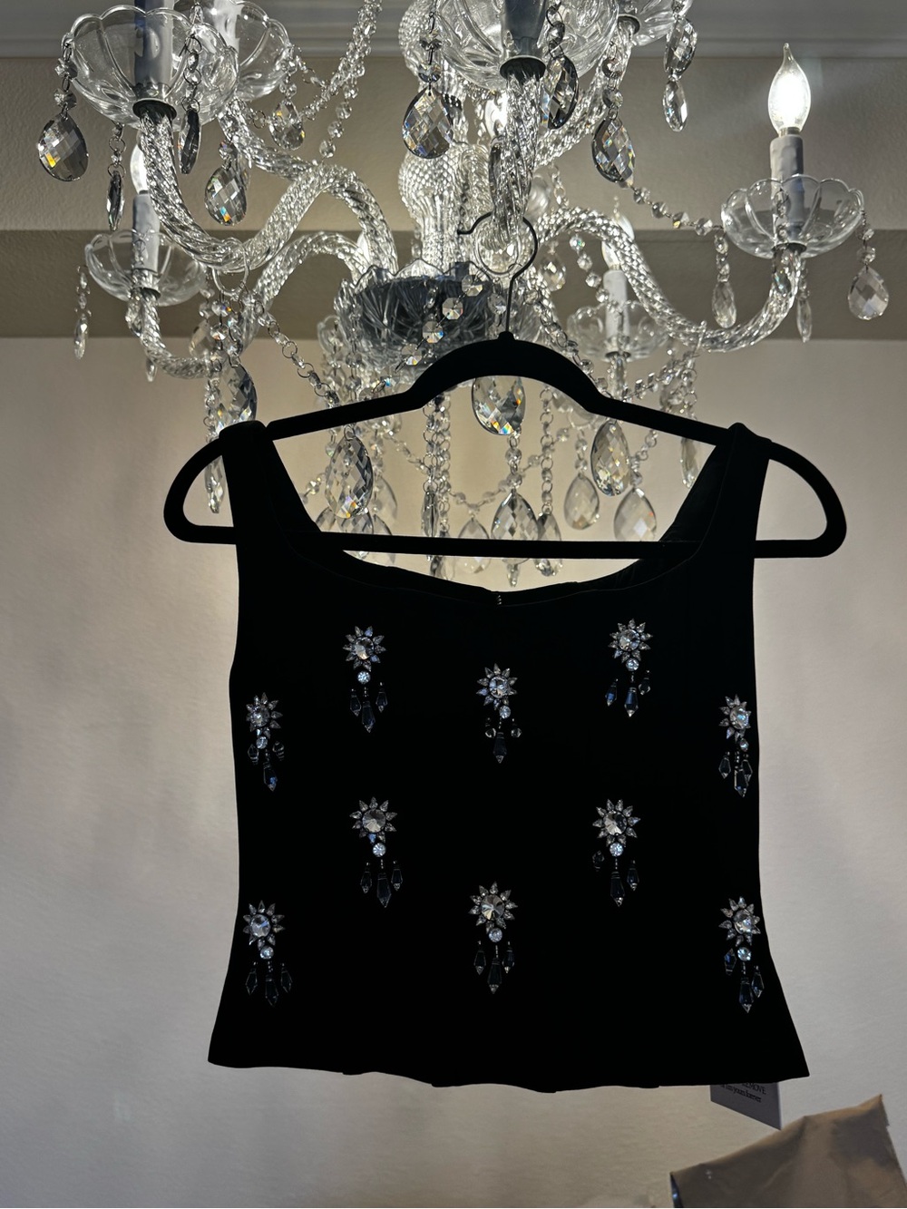 Odd Muse Black Crystal Corset Bustier Top - Picture 4 of 6